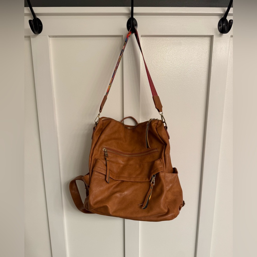 Brown Leather Women's Backpack